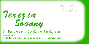 terezia sovany business card